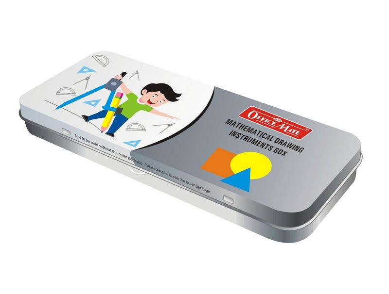 Office Mate Soni Officemate Geometry Box - Mathematical Drawing Instrument Box, Geometry Box For Students, Unique Switchable Arm Compass - Image 1