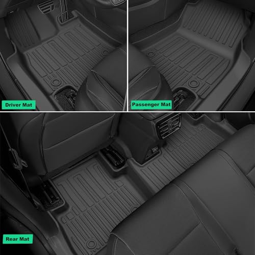 IKABEVEM Original Floor Mats for 2022-2025 Lexus NX NX250/ NX350/ NX350h - Custom Fit All Weather TPE Heavy Duty Car Mats 1st and 2nd Row for NX Accessories - Image 2