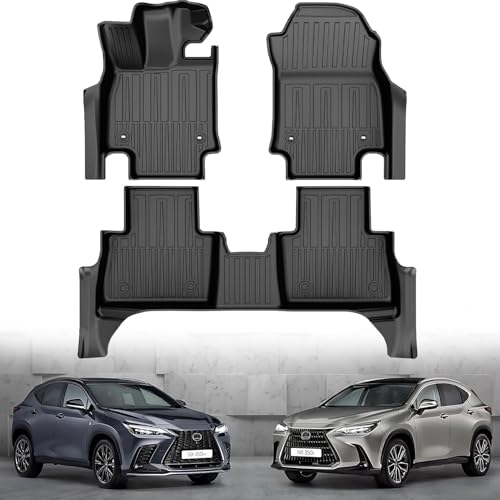 IKABEVEM Original Floor Mats for 2022-2025 Lexus NX NX250/ NX350/ NX350h - Custom Fit All Weather TPE Heavy Duty Car Mats 1st and 2nd Row for NX Accessories - Image 1