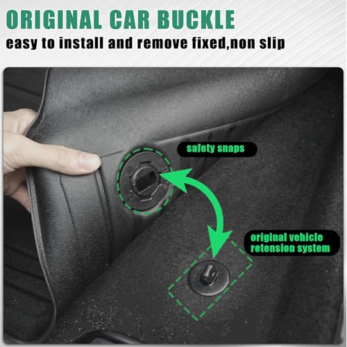 IKABEVEM Original Floor Mats for 2022-2025 Lexus NX NX250/ NX350/ NX350h - Custom Fit All Weather TPE Heavy Duty Car Mats 1st and 2nd Row for NX Accessories - Image 4