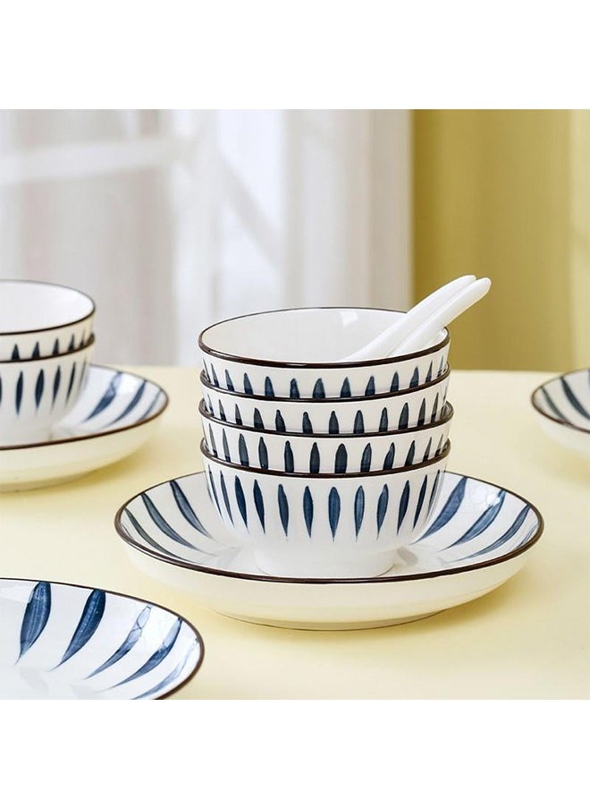 British Chef High Quality Porcelain Tableware Set 16-Piece Tableware Set Gift Box Ceramic Tableware Set, Microwave and Dishwasher Safe Includes 4 Plates 6 Bowls and 6 Spoons Suitable for 6 People Suitable for Holiday Gifts or Parties Multicolor 47.5x12.5x28.5 cm  - Image 5