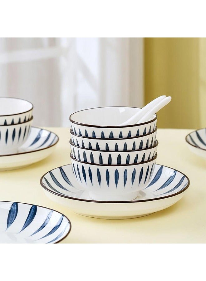 British Chef High Quality Porcelain Tableware Set 16-Piece Tableware Set Gift Box Ceramic Tableware Set, Microwave and Dishwasher Safe Includes 4 Plates 6 Bowls and 6 Spoons Suitable for 6 People Suitable for Holiday Gifts or Parties Multicolor 47.5x12.5x28.5 cm - Image 5