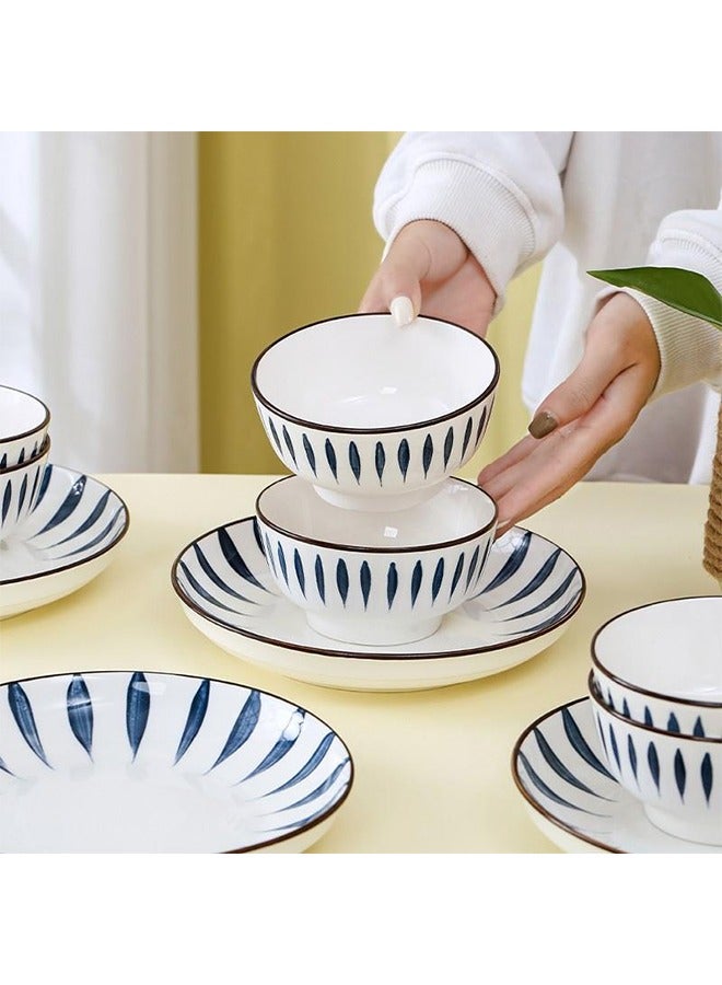 British Chef High Quality Porcelain Tableware Set 16-Piece Tableware Set Gift Box Ceramic Tableware Set, Microwave and Dishwasher Safe Includes 4 Plates 6 Bowls and 6 Spoons Suitable for 6 People Suitable for Holiday Gifts or Parties Multicolor 47.5x12.5x28.5 cm - Image 4