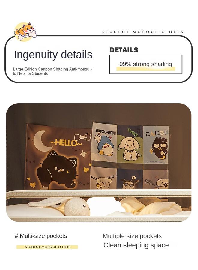 Y&D Bed Canopy Tents Curtain Blackout Curtain Single Bed Tent Curtain Student Shading Cloth Bed Canopy Mosquito Net Student Sleep Privacy Protection - Image 3