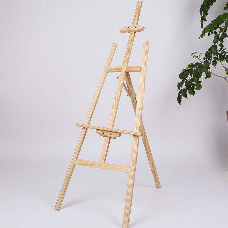 Solid Wood Yellow Pine Display Stand Wooden Liftable Sketch Easel Poster Display Advertising Stand Oil Easel - Image 3