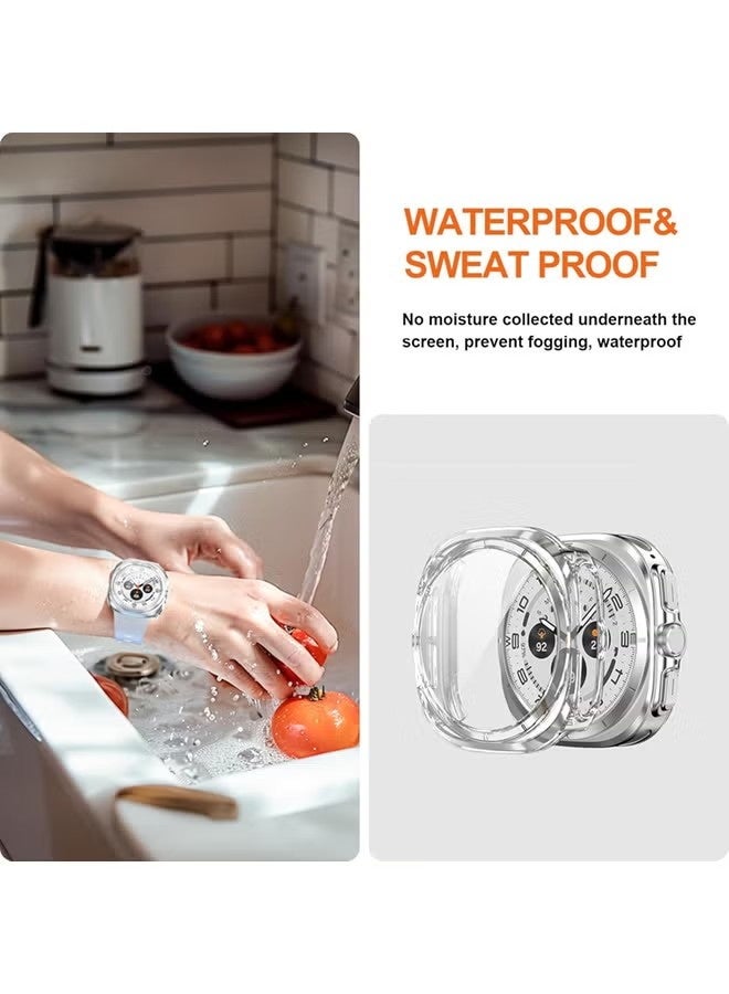 Samsung Galaxy Watch 8 Ultra 2025 Screen Protector Case 47mm, Hard PC Bumper Cover with Anti-Fog Tempered Glass Protective Screen Protector for Galaxy Watch Accessories - Image 2