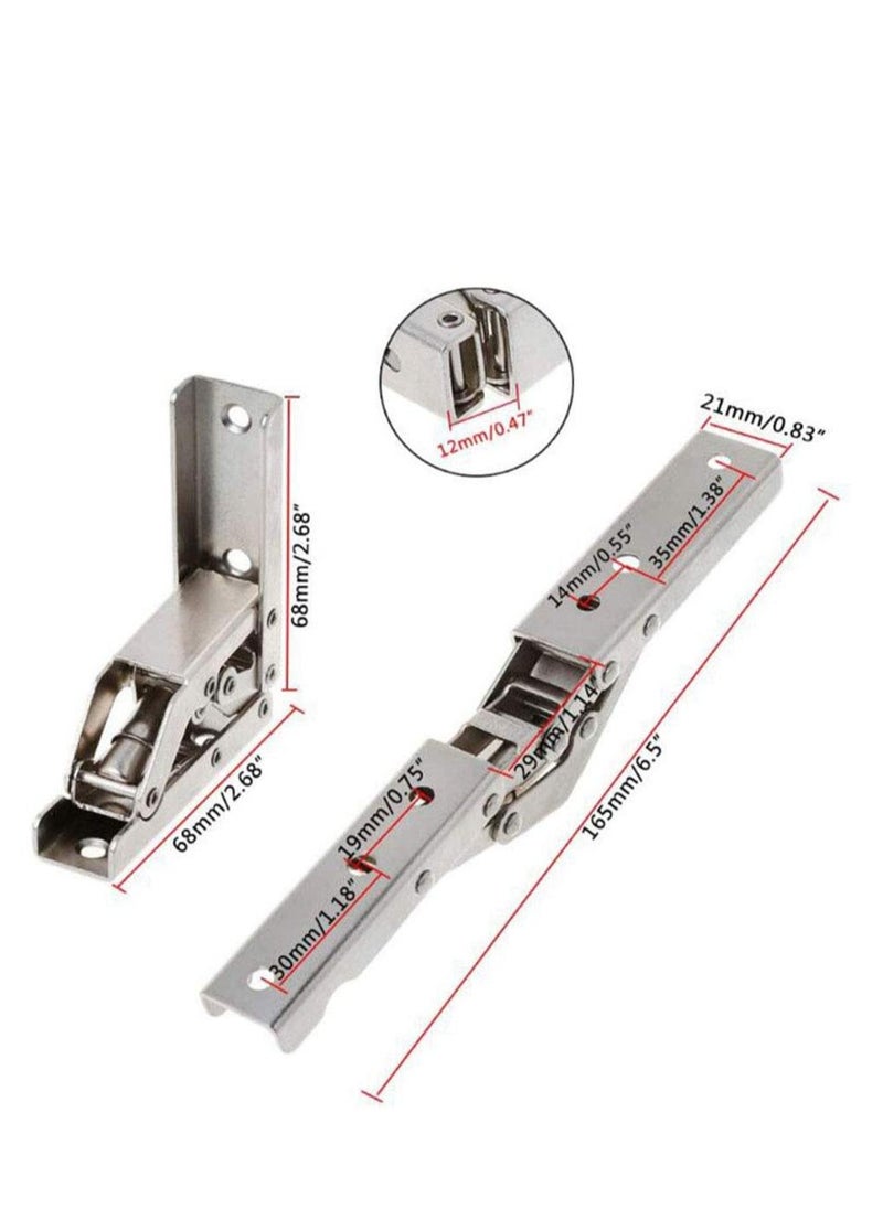 SYOSI - 2 Packs of 90 Degree Angle Bracket Support Foldable Display Stand Bracket Folding Door Shelf Hinge Hidden Bracket Table Frame Furniture Accessories - Image 1