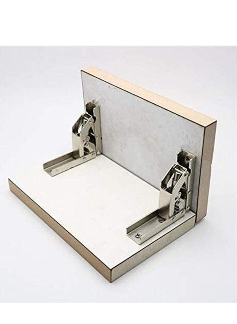 SYOSI - 2 Packs of 90 Degree Angle Bracket Support Foldable Display Stand Bracket Folding Door Shelf Hinge Hidden Bracket Table Frame Furniture Accessories - Image 1