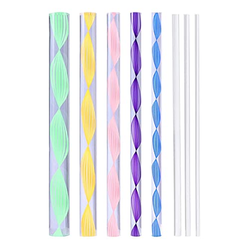 eS³kube 8pcs Dotting Rods Acrylic Twist Sticks Wax Pencil Manicure Nail Art Tool - Image 1