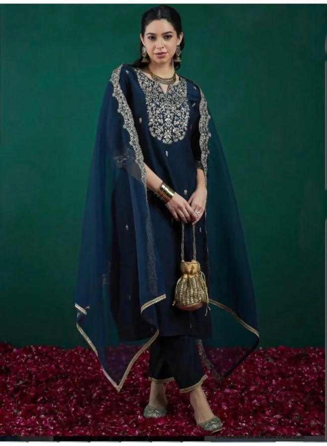 أميا Chanderi Kurti with Dupatta - Anarkali