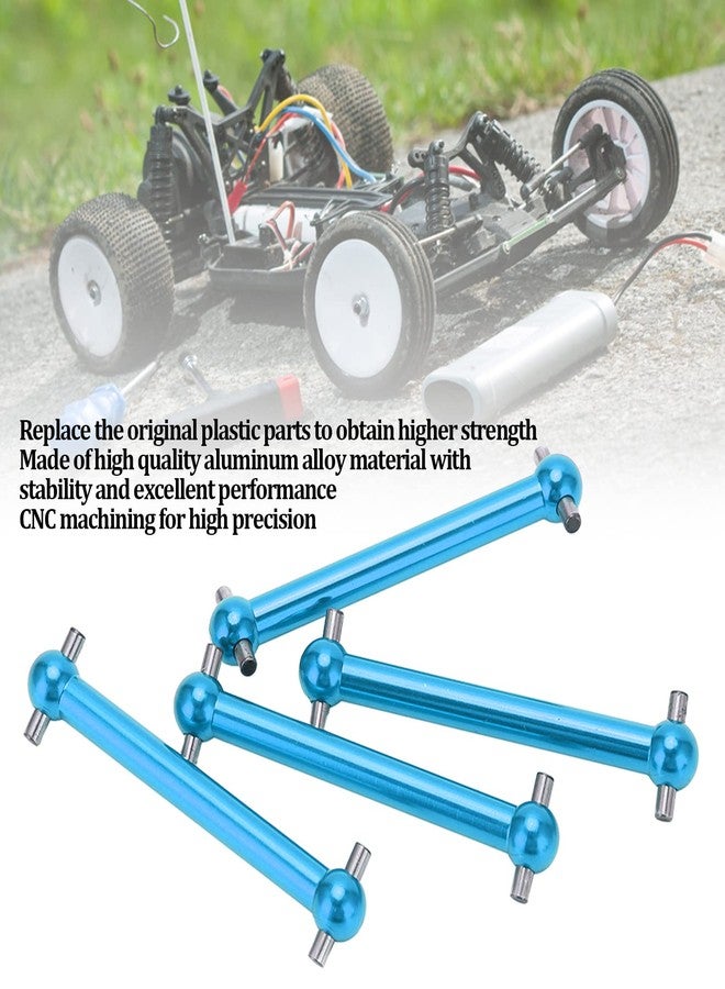 Dilwe 4pcs RC Dog Bone Drive Shaft, Aluminium Alloy Front and Rear Dog Bone for TT02B 1/10 RC Car(Blue) - Image 3