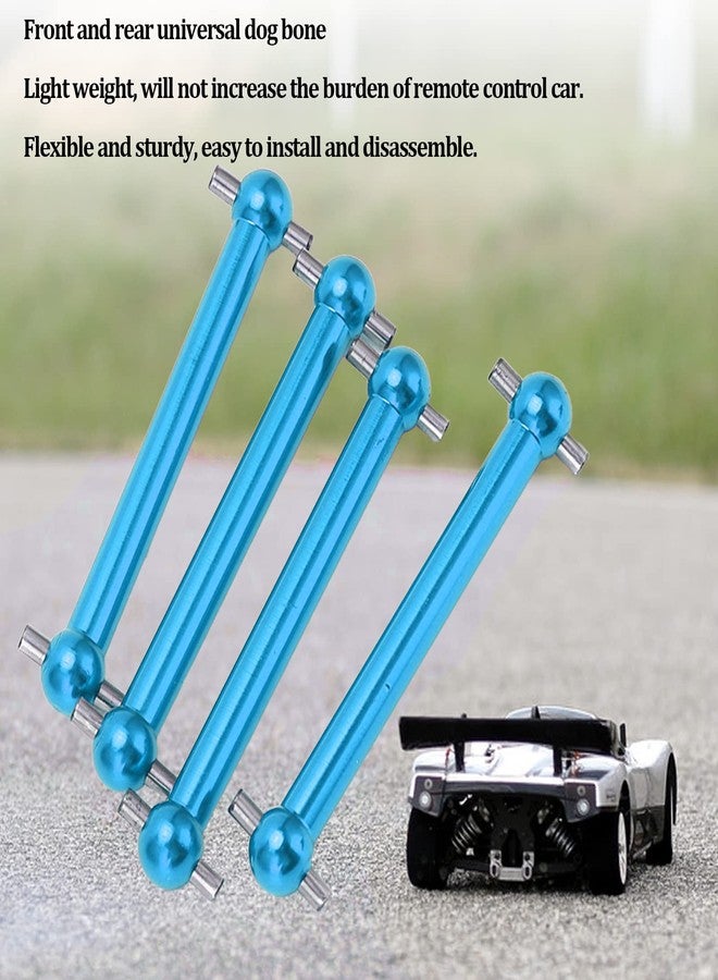 Dilwe 4pcs RC Dog Bone Drive Shaft, Aluminium Alloy Front and Rear Dog Bone for TT02B 1/10 RC Car(Blue) - Image 2