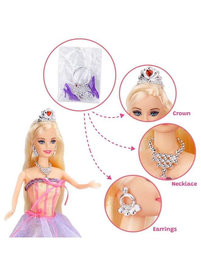 Bettina Color Changing Unicorn & Princess Doll, Color Change On Whole Unicorn Under Sunshine, 11.5'' Princess Doll Toy, Unicorn Toys With Removable Saddle&Wings - Image 4