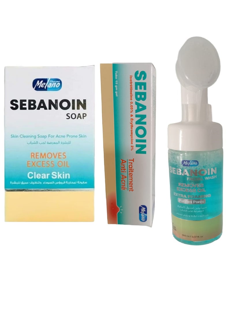 Melano Pharma Sipanoin Acne Treatment Kit Soap And Gel And Face Wash - Image 1