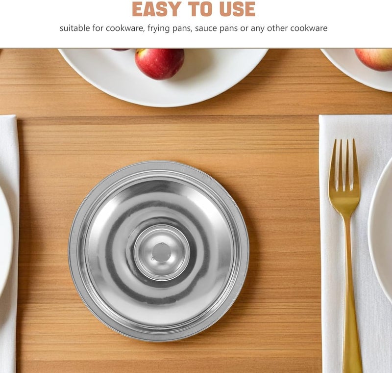 VICASKY Stainless Steel Universal Lid for Pots and Pans 12cm Replacement Saucepan Cover Frying Pan Lid Compatible with Cooking Pots for Home Kitchen Use - Image 3