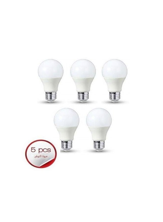5 LED bulbs, 12 watt, white lighting