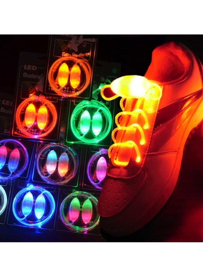 Remax Mena Pair Colorful LED Flash Light Up Shoe Laces Party Disco Shoes Strap Glow Stick 1 Shoelaces Boys Girls Light Up Your Night with 7 Color Modes - Image 4