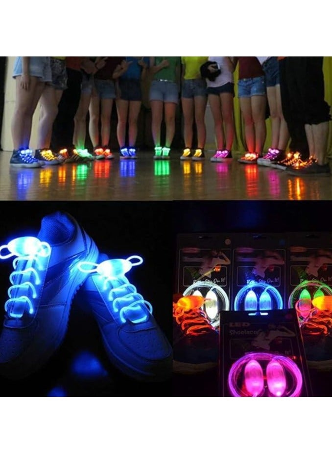 Remax Mena Pair Colorful LED Flash Light Up Shoe Laces Party Disco Shoes Strap Glow Stick 1 Shoelaces Boys Girls Light Up Your Night with 7 Color Modes - Image 5