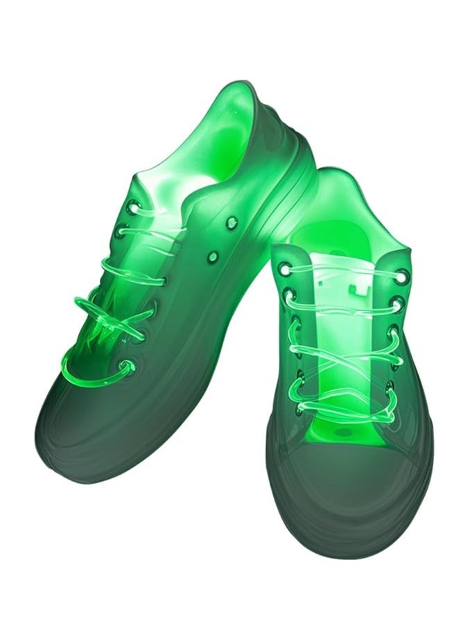 Remax Mena Pair Colorful LED Flash Light Up Shoe Laces Party Disco Shoes Strap Glow Stick 1 Shoelaces Boys Girls Light Up Your Night with 7 Color Modes - Image 1