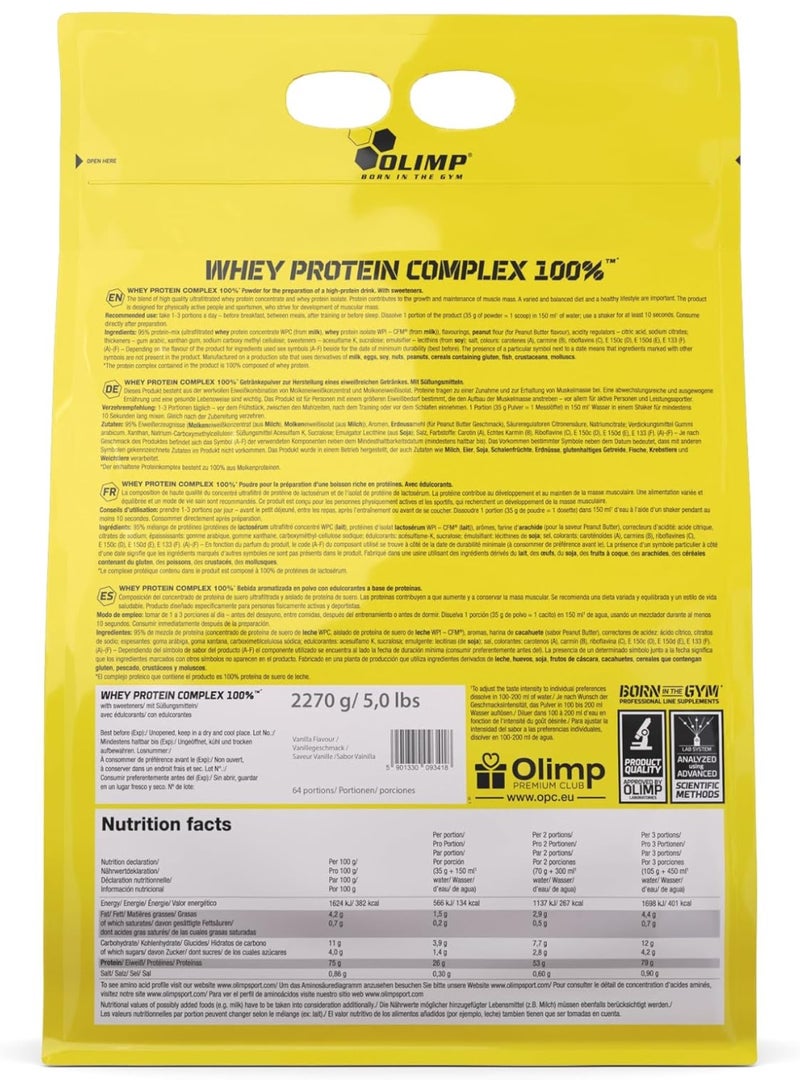 أولمب مجمع بروتين مصل اللبن من سبورت نيوترشن، 100% فانيليا، 5 أرطال - مزيج مصل اللبن عالي الجودة للحفاظ على العضلات ونمط حياة نشط - Image 2