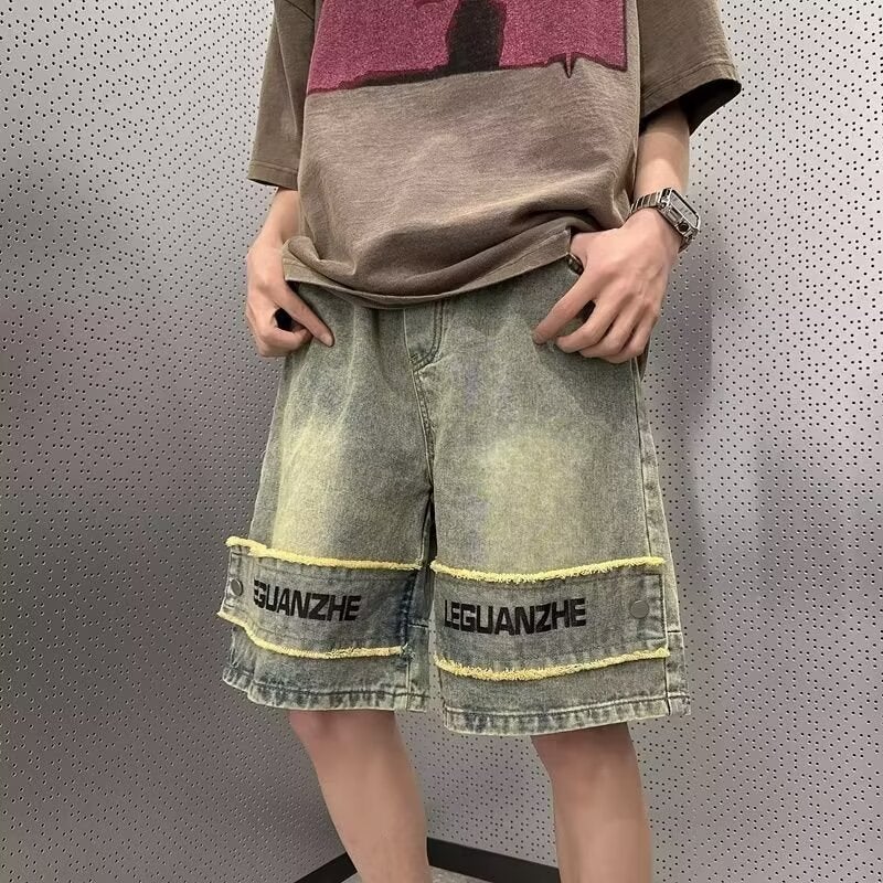 Summer Casual Sporty Mens Denim Shorts Blue 