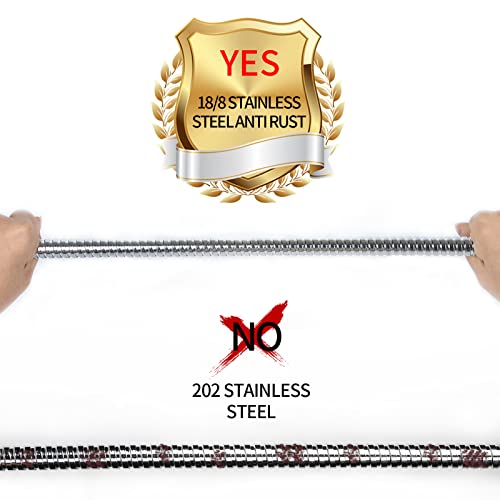 Klabb 118-Inch Extra Long Stainless Steel Shower Hose – Flexible, Anti-Kink Handheld Shower Head Extension Hose Replacement with Brass Connectors, Leak-Proof & Durable for Pet Bathing & RV Use - Image 5