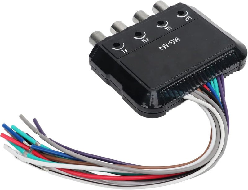 كلاراكو محول صوت عالي إلى منخفض، 4 قنوات، مضاد للتداخل، يقلل الضوضاء، محول تردد خط RCA - Image 1