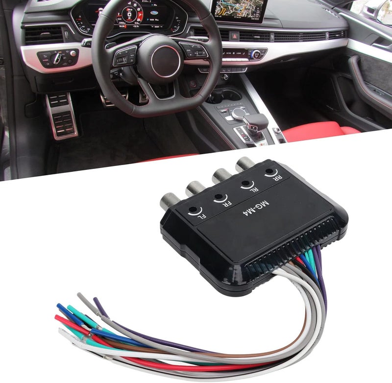 كلاراكو محول صوت عالي إلى منخفض، 4 قنوات، مضاد للتداخل، يقلل الضوضاء، محول تردد خط RCA - Image 3