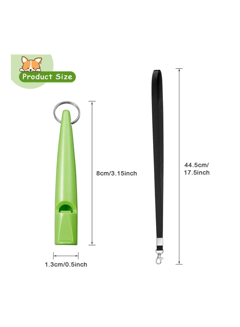 SYOSI 5 Pcs High Pitch Plastic Dog Whistles for Recall Training, Dog Training Whistles with Lanyards and Key Rings  - Image 5