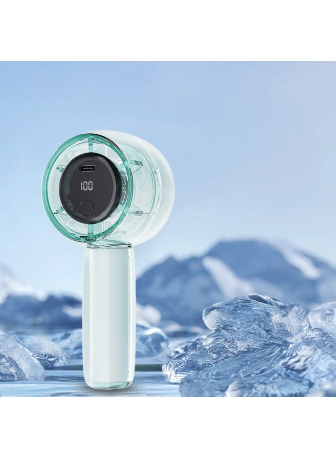 Torima مروحة توريما F-38 الصغيرة الخضراء - مروحة شخصية محمولة قابلة لإعادة الشحن عبر USB بمحرك فائق الهدوء وتدفق هواء قوي، - Image 3