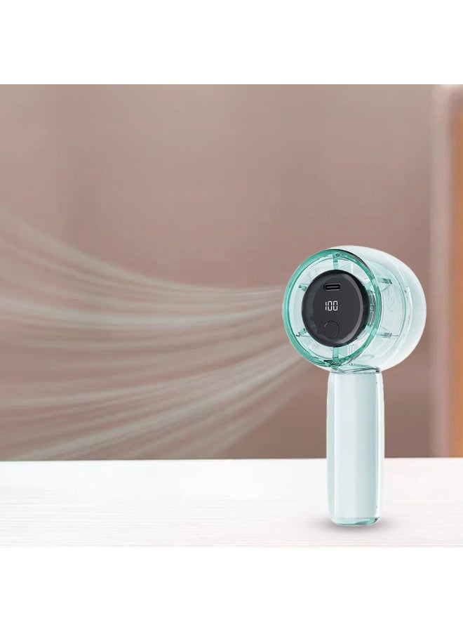 Torima مروحة توريما F-38 الصغيرة الخضراء - مروحة شخصية محمولة قابلة لإعادة الشحن عبر USB بمحرك فائق الهدوء وتدفق هواء قوي، - Image 4