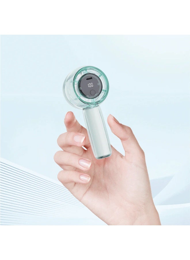 Torima مروحة توريما F-38 الصغيرة الخضراء - مروحة شخصية محمولة قابلة لإعادة الشحن عبر USB بمحرك فائق الهدوء وتدفق هواء قوي، - Image 2