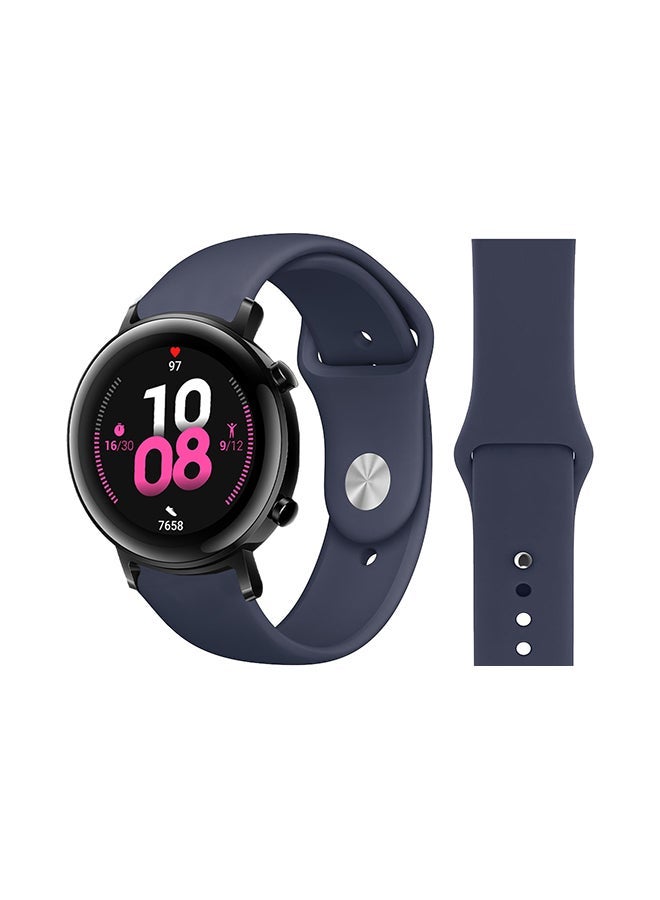 NIBEMINENT Solid Silicon Replacement Band For Huawei Watch GT 2 Midnight Blue