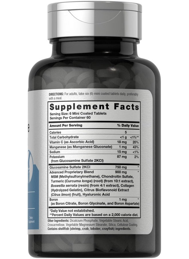 Horbaach Horbäach Glucosamine Chondroitin MSM Turmeric | 360 Mini Coated Tablets | Advanced Glucosamine Formula | Non-GMO and Gluten Free Supplement  - Image 2