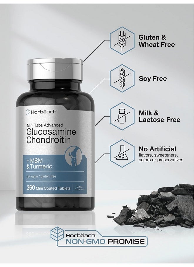 Horbaach Horbäach Glucosamine Chondroitin MSM Turmeric | 360 Mini Coated Tablets | Advanced Glucosamine Formula | Non-GMO and Gluten Free Supplement  - Image 4