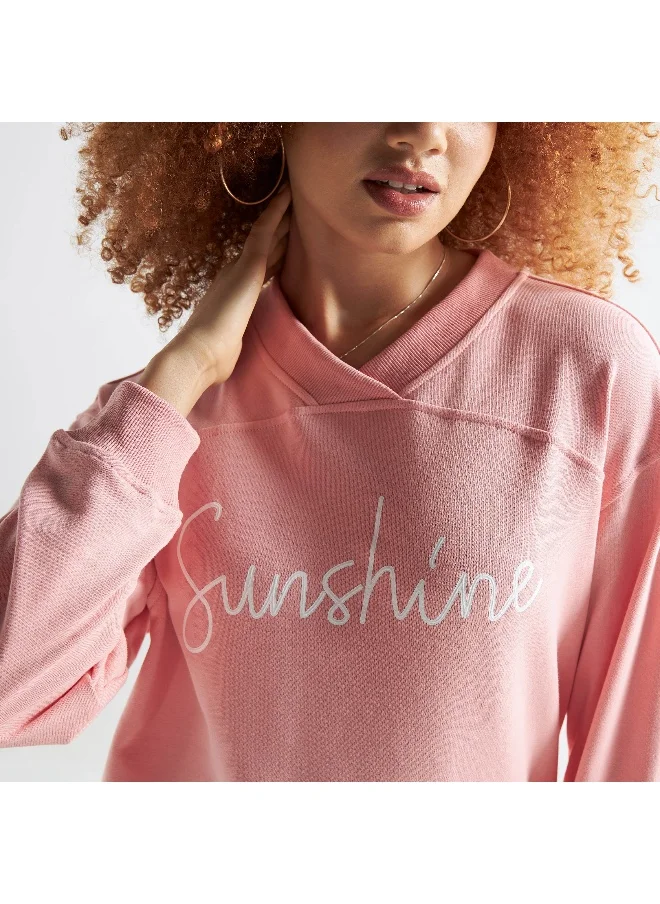 FAV Printed Sweatshirt with Long Sleeves