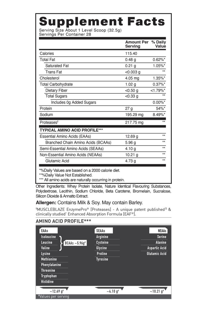 مسل بلايز ماسلبليز بايوزورب إيزو-زيرو، منخفض الكربوهيدرات (المانجو الاستوائي، 2 رطل / 907 جرام) - Image 2