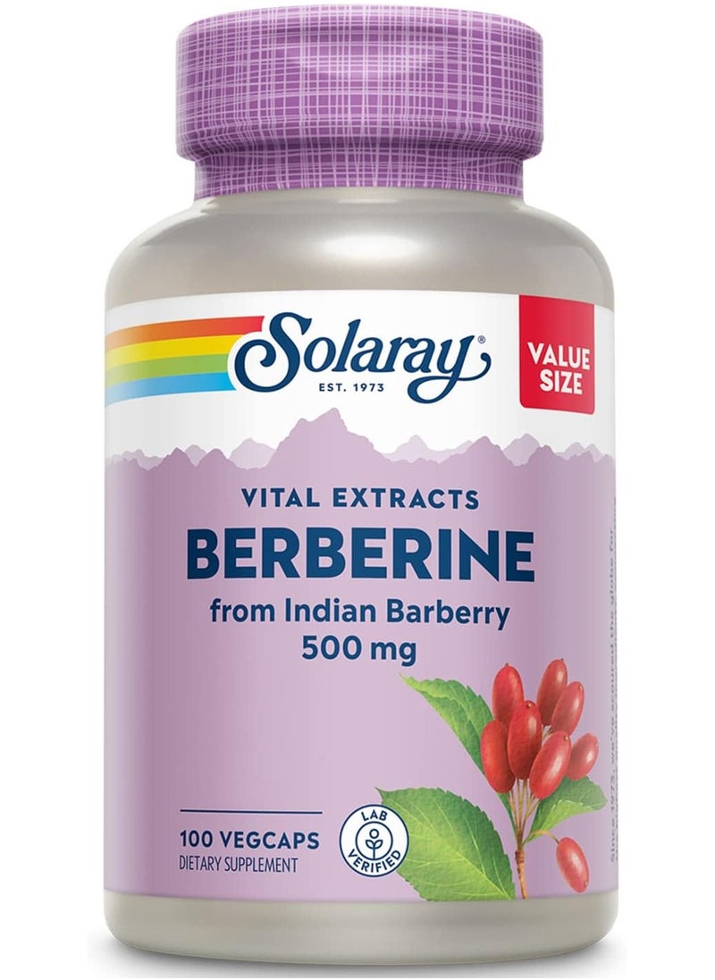 Solaray Berberine Supplement for a Healthy 500mg 100 VegCaps 