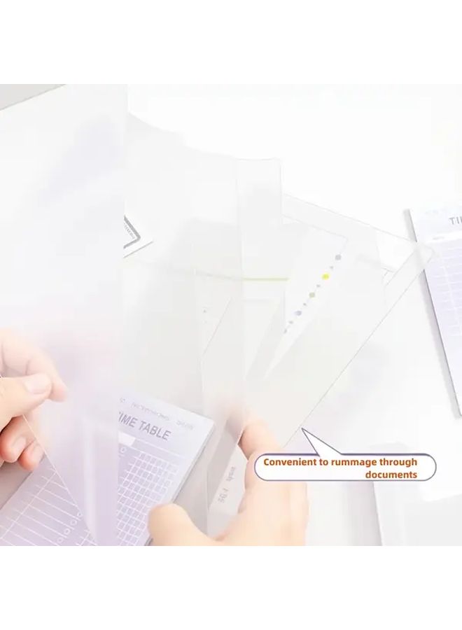 L Type Upgraded Six Layer Insert Transparent A4 Document Organizer With Index Stickers - Image 5