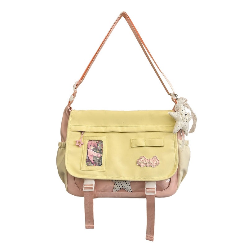 Korean-Style Colorblock Crossbody Bag - Large Capacity, Lightweight & Versatile