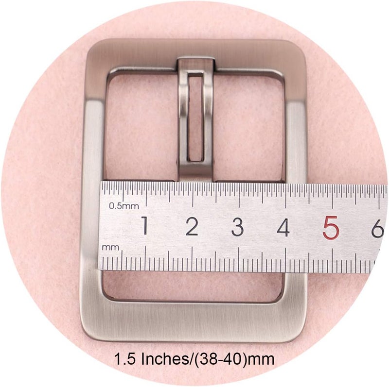 McFanBe 1.5 Inches (38-40 mm) Belt Buckle Single Prong Square Replacement Buckle for Men Women Belt - Image 5
