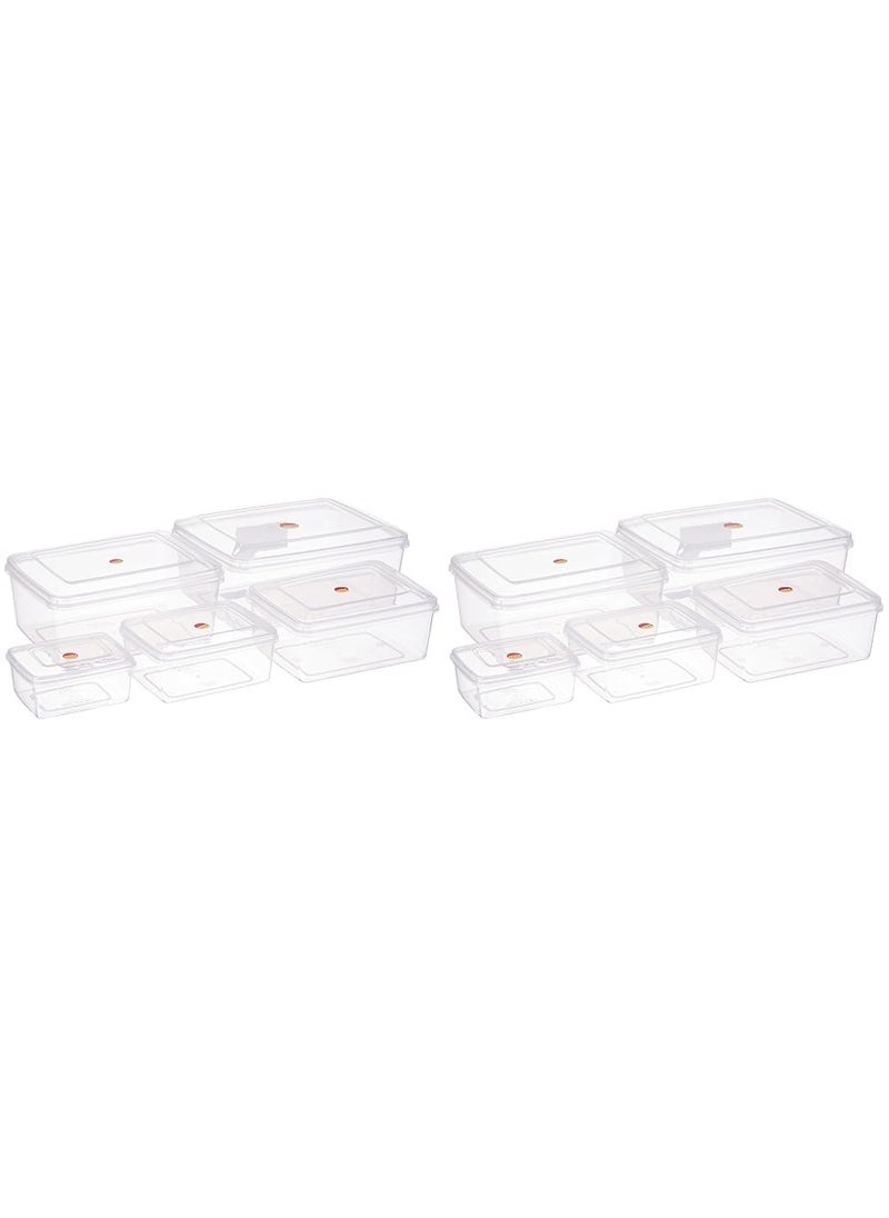 Aristo - Aristo Kitty Plastic Storage Container - Set of 5, Color May Vary (Pack of 2) - Image 1