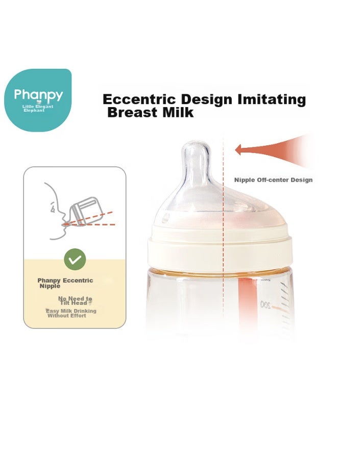 Xiaoya Elephant Xiaoya Xiang Anti-colic Bottle For Newborns 0-3 Months, Ppsu Baby Bottle, 160ml, Size S Nipple - Image 3