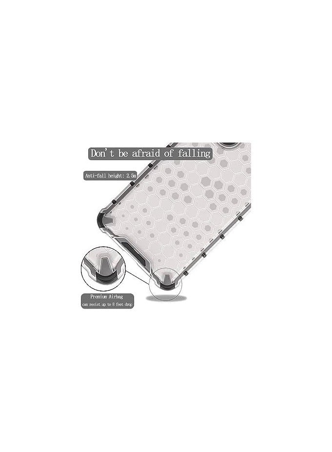 For Huawei Mate 50 Pro Shockproof HoneyComb Back Cover , Defender Corners and Semi Transparent Back Compatible With Huawei Mate 50 Pro (6.74'') (Transparent) - Image 4