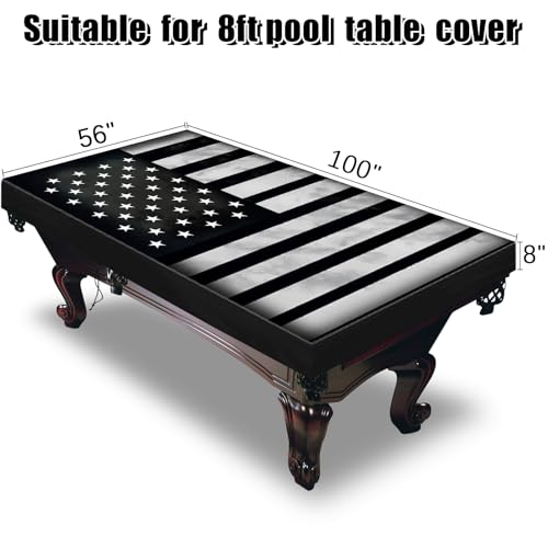 BUAEL Pool Table Cover Waterproof Dustproof OutdoorIndoor Polyester Taffeta Cloth Table CoverBilliard Pool Table Cover ScratchResistant 8ft - Image 3