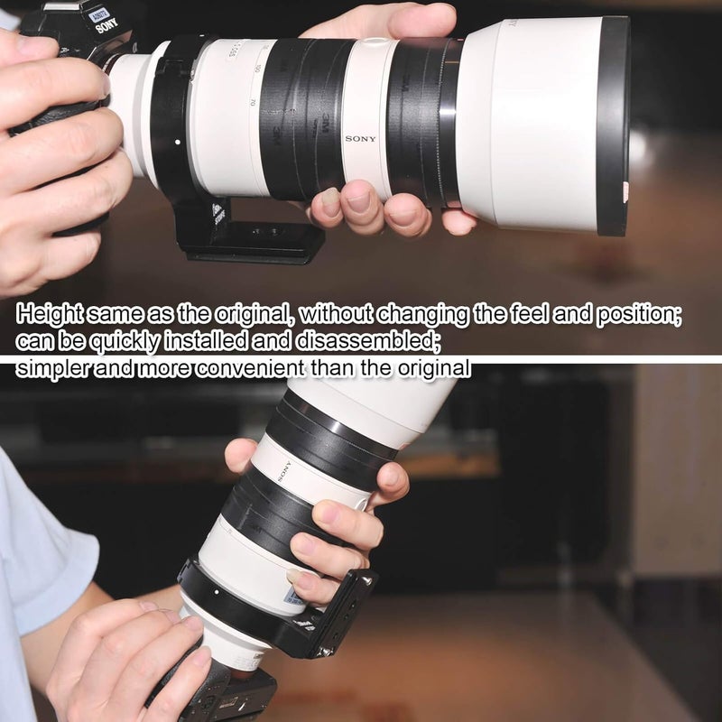 iShoot Camera Metal Lens Collar Foot Tripod Mount Ring for Sony FE 70-200mm f/4 G OSS Lens SEL70200G, Built-in ARCA Swiss Type Quick Release Plate with 1/4" and 3/8" Screw Holes - Image 5