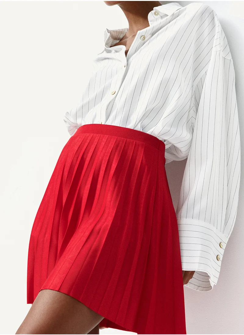 اتش اند ام Pleated Jersey Skirt