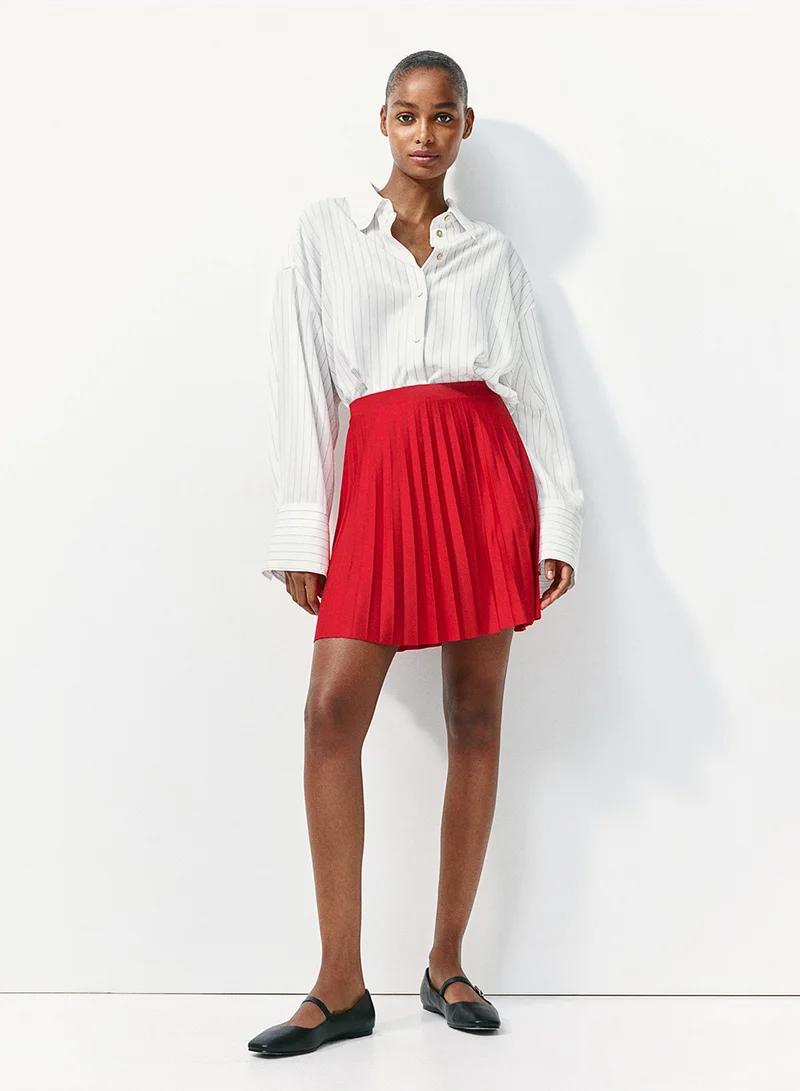 اتش اند ام Pleated Jersey Skirt