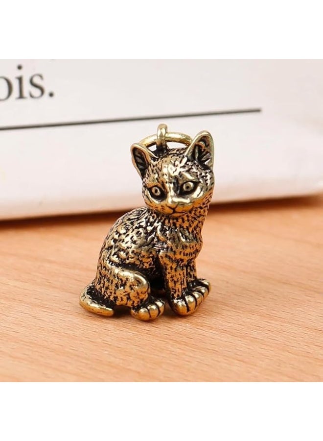 My Souq: Antique Brass Cat FigurinesUnique Collectible Home Decor - Image 1