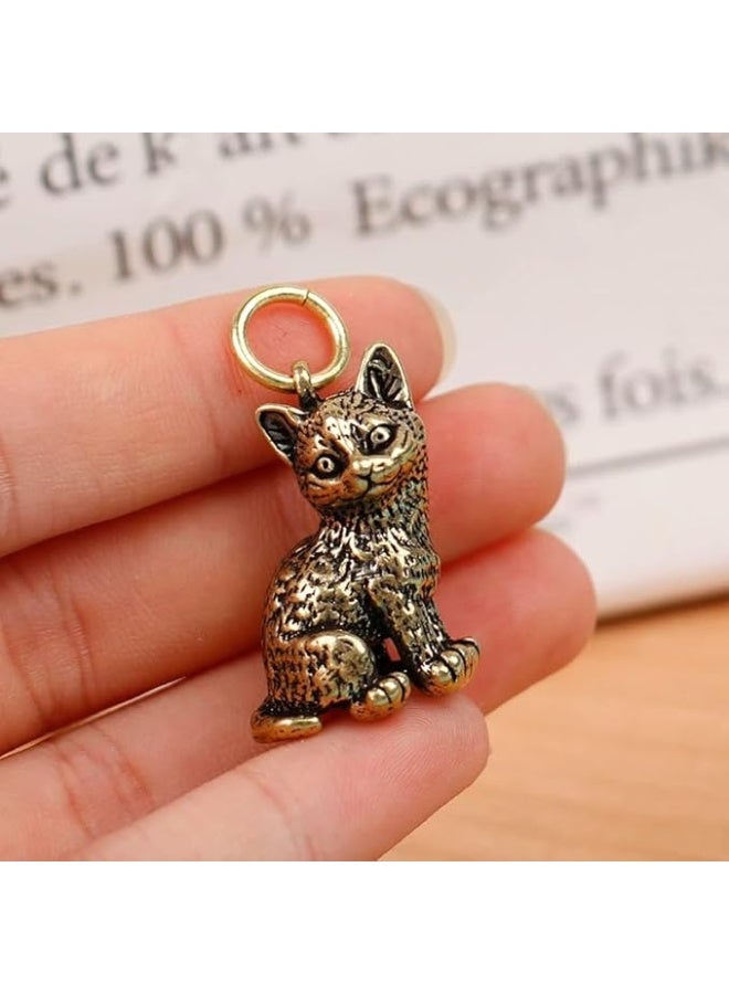 My Souq: Antique Brass Cat FigurinesUnique Collectible Home Decor - Image 3